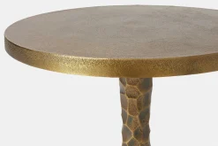 Nero - Round Brass Side Table
