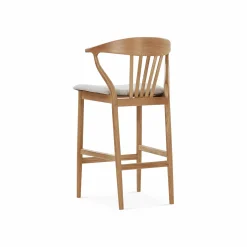 Nordic - Oak and Natural Fabric Stool
