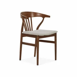 Nordic - Oak and Natural Fabric Chair