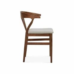 Nordic - Oak and Natural Fabric Chair