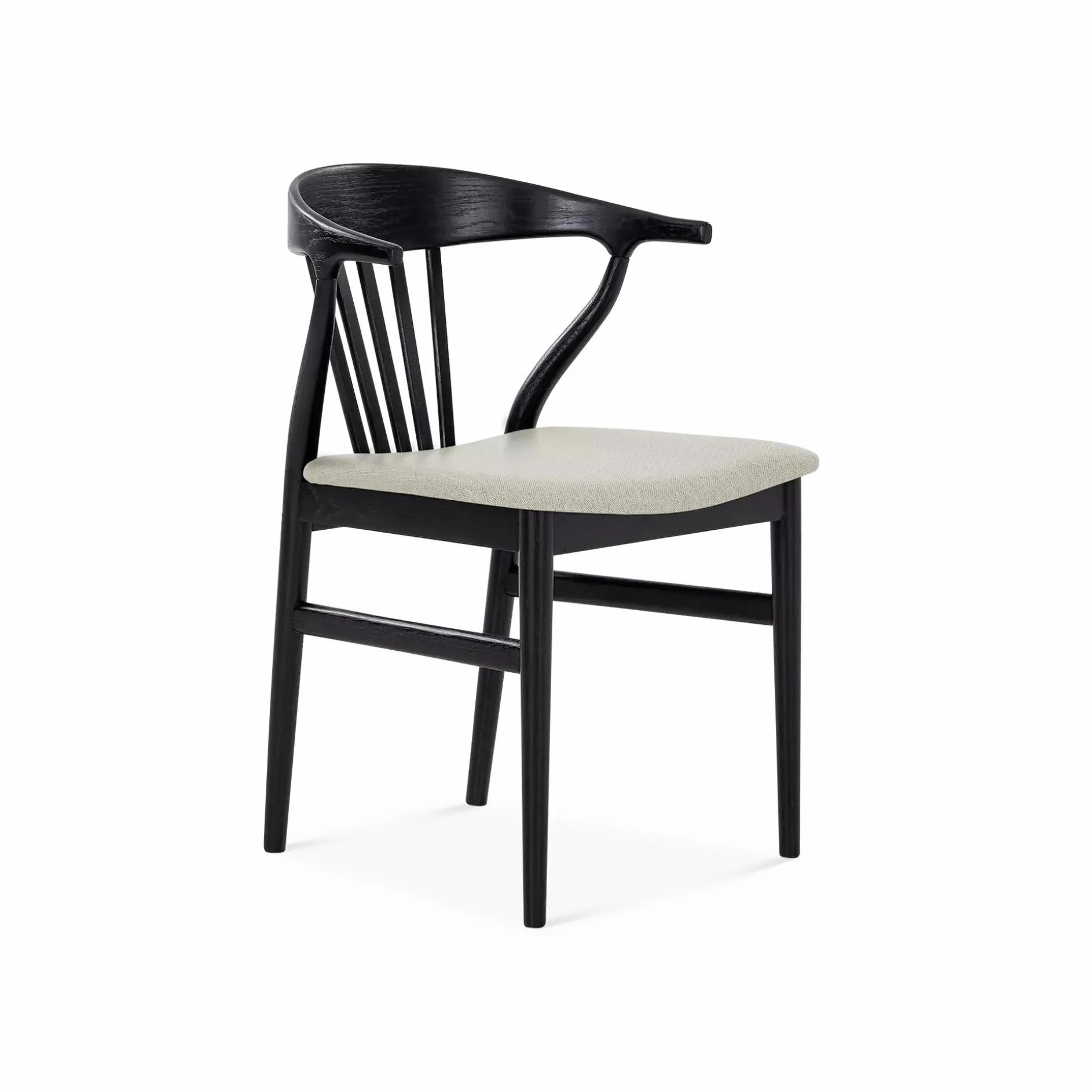 Nordic - Oak and Natural Fabric Chair