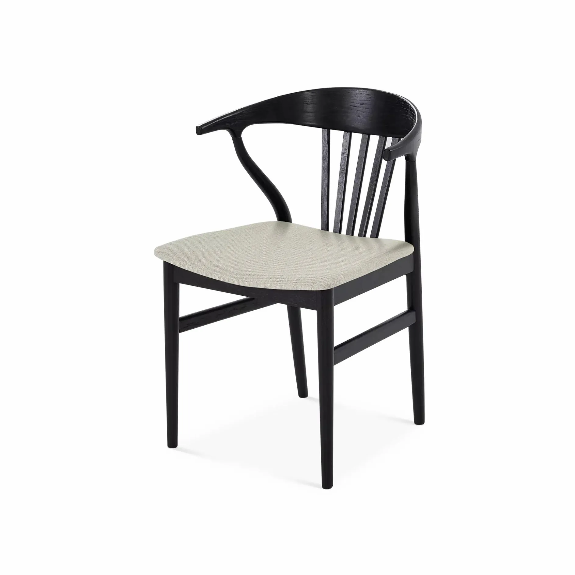 Nordic - Oak and Natural Fabric Chair