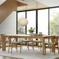 Nordic - Oak and Natural Fabric Chair