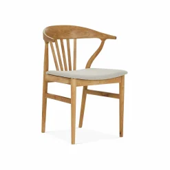 Nordic - Oak and Natural Fabric Chair