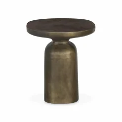 Odessa - Aluminium and Aged Brass Side Table by Four Hands