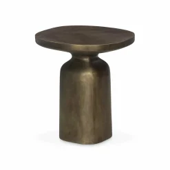 Odessa - Aluminium and Aged Brass Side Table by Four Hands