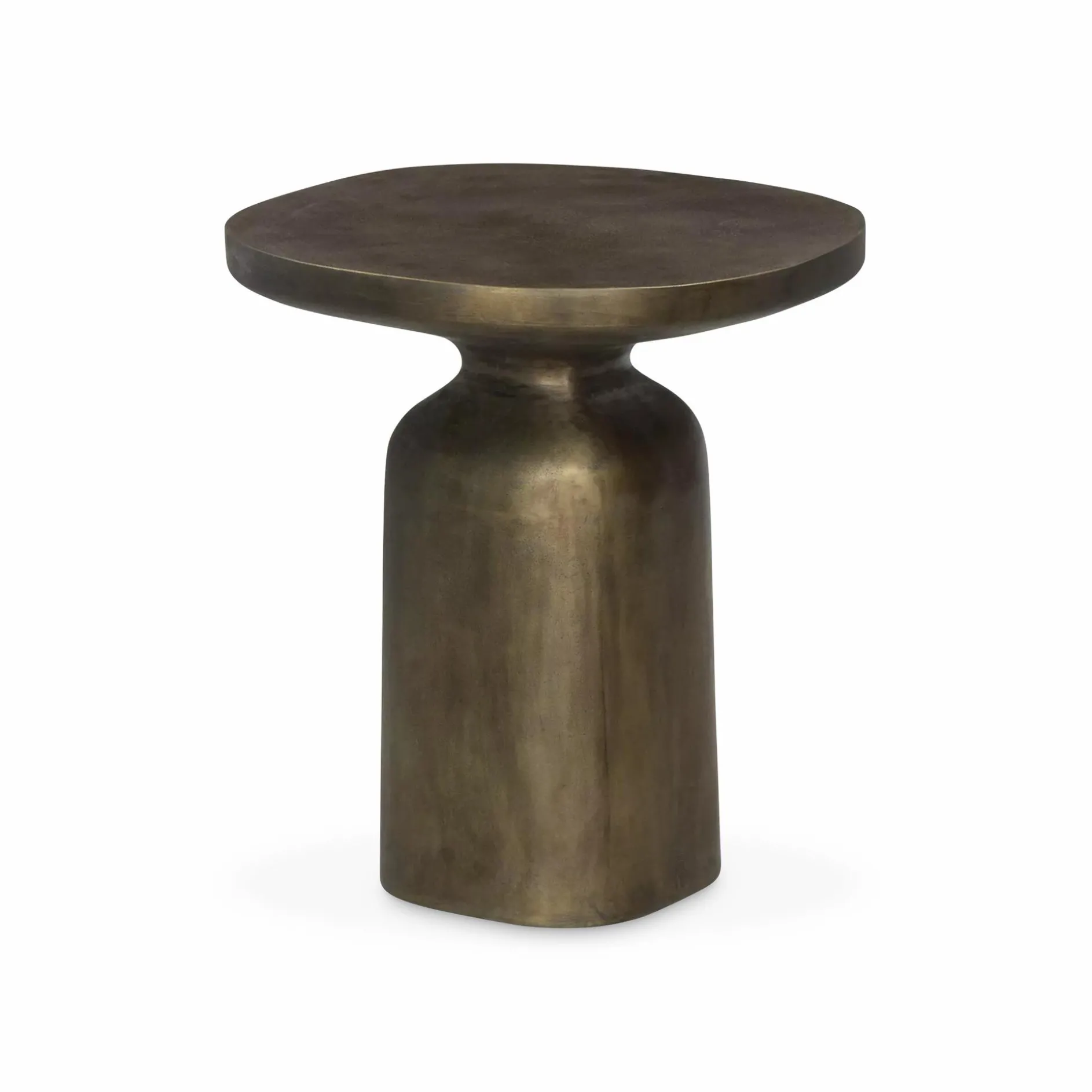 Odessa - Aluminium and Aged Brass Side Table by Four Hands