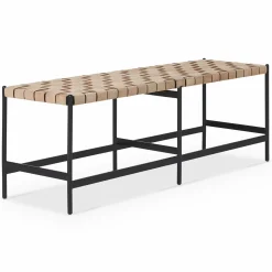 Omari - Leather Bench