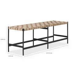 Omari - Leather Bench