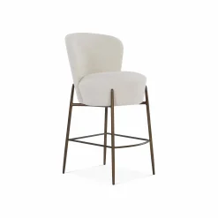 Orbit - Bouclé Fabric Upholstered Stool