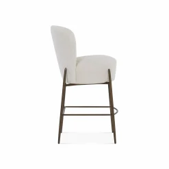 Orbit - Bouclé Fabric Upholstered Stool