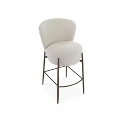 Orbit - Bouclé Fabric Upholstered Stool
