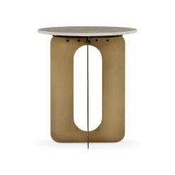 Orlo - Marble and Brass Side Table