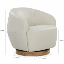 Pao - Leather Swivel Chair