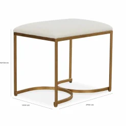 Paris - Brass Accent Bench