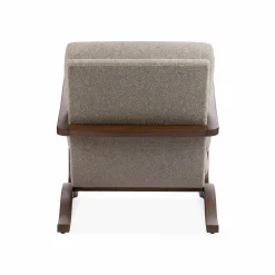 Paxon - Wood Veneer and Fabric Armchair by Four Hands | Maison Corbeil