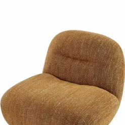 Pence - Bouclé Fabric Upholstered Swivel Chair