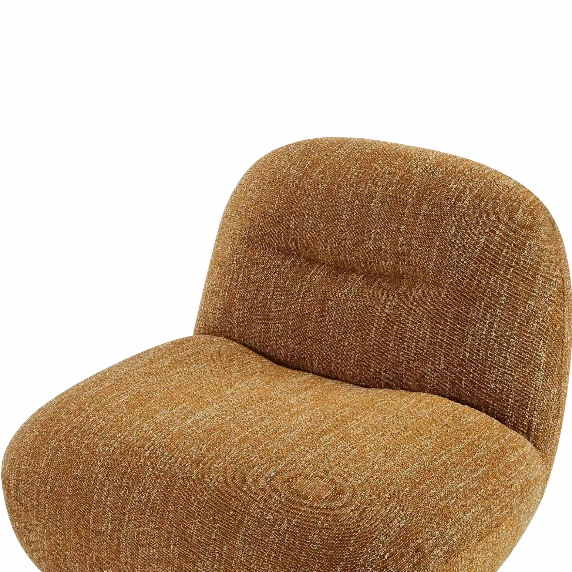 Pence - Bouclé Fabric Upholstered Swivel Chair