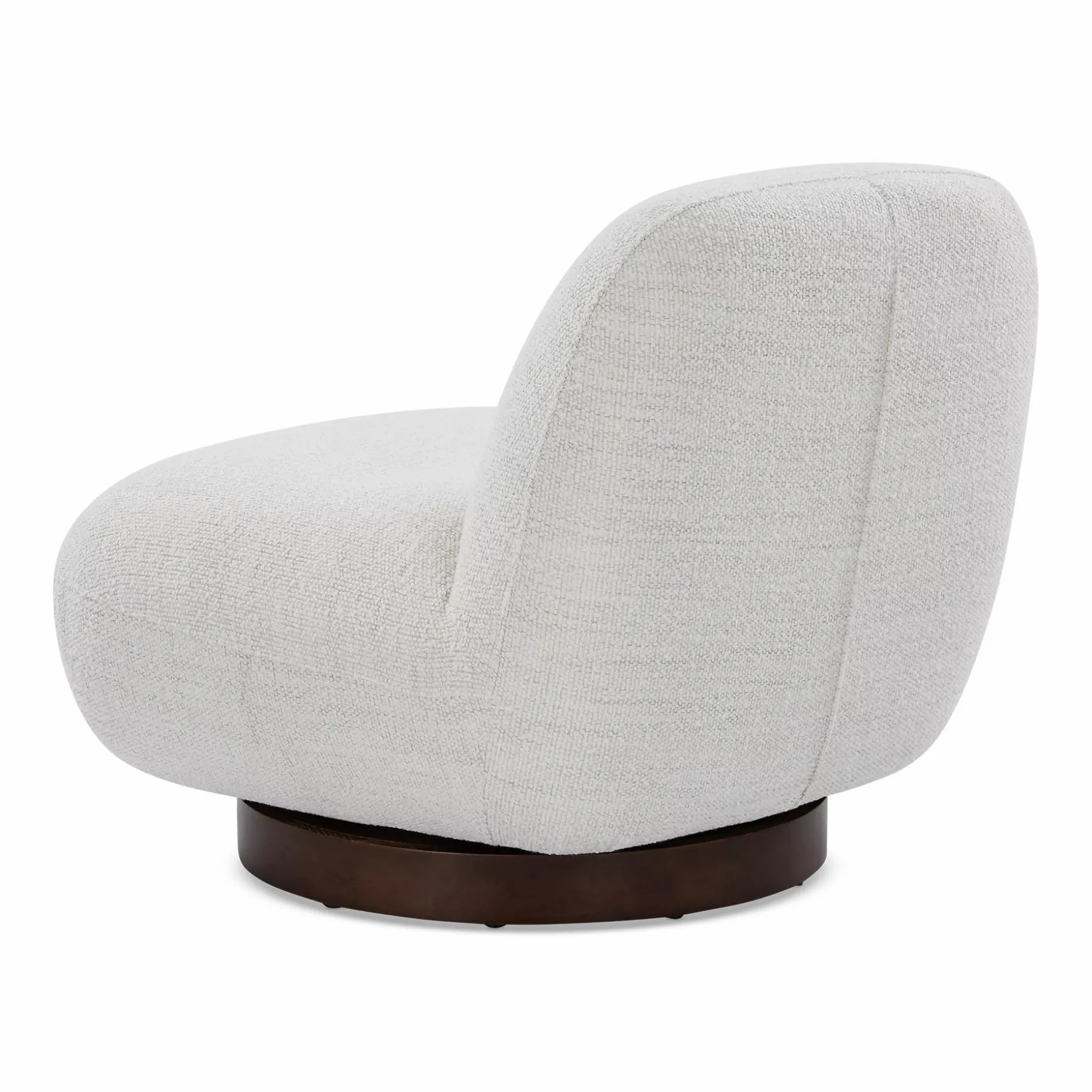 Pence - Bouclé Fabric Upholstered Swivel Chair