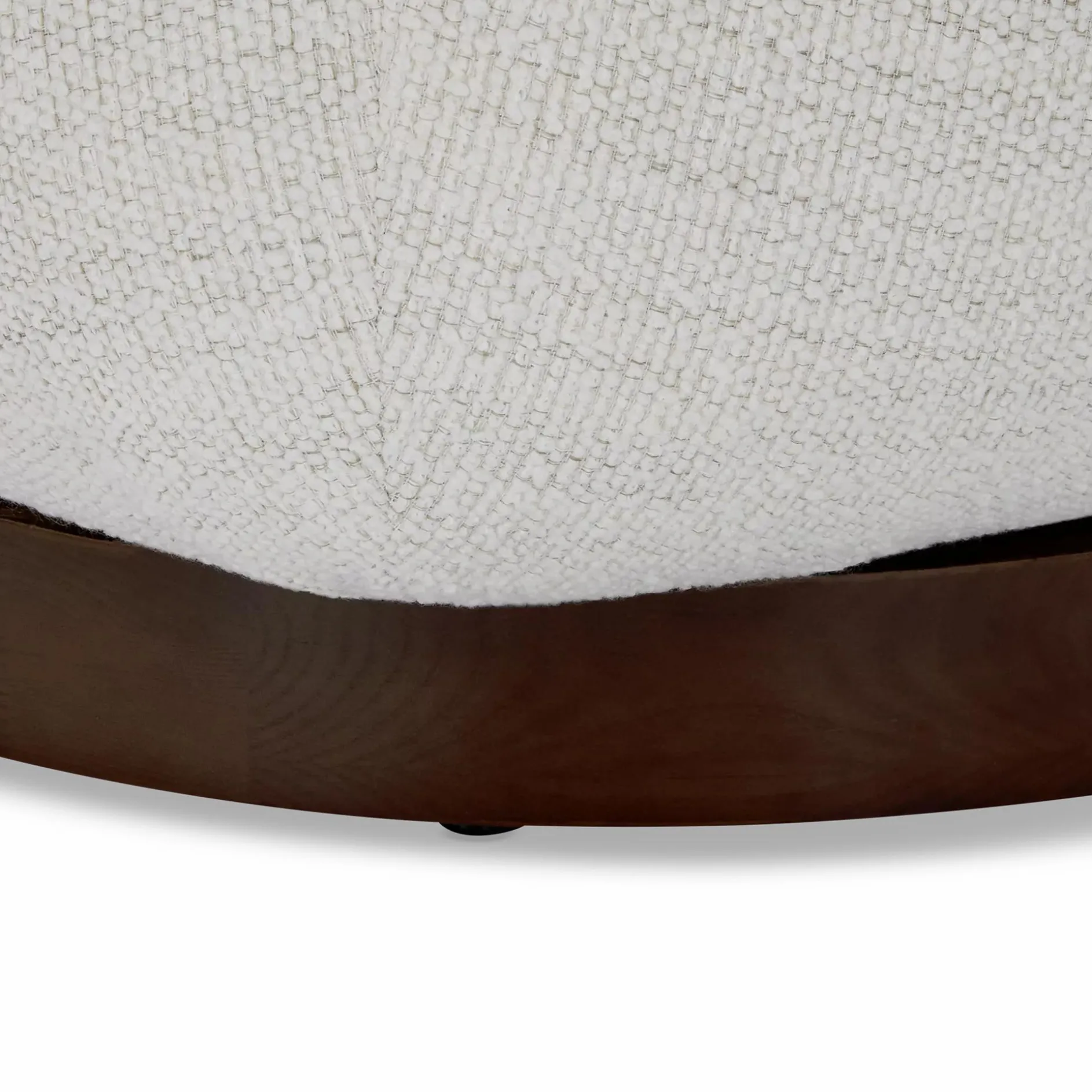 Pence - Bouclé Fabric Upholstered Swivel Chair