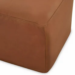 Praline - Square Pouf in Leather by Furninova