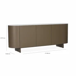 Raundo - Metal Sideboard with Ceramic Top