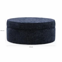 Rondo - Round Pouf with Storage by Romano