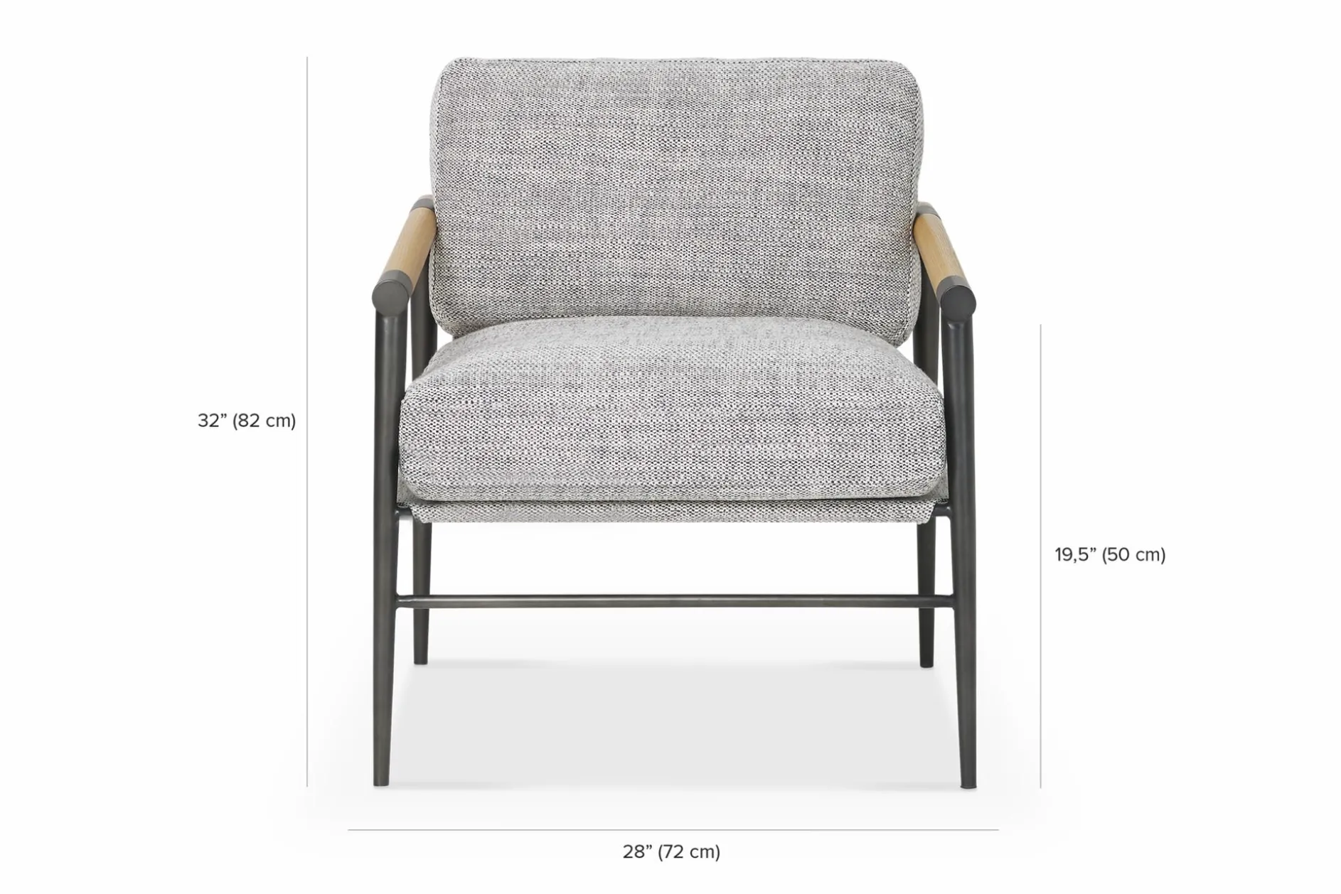 Rowen - Heathered Fabric Armchair by Four Hands
