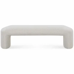 Shaun - Padded Bouclé Fabric Bench