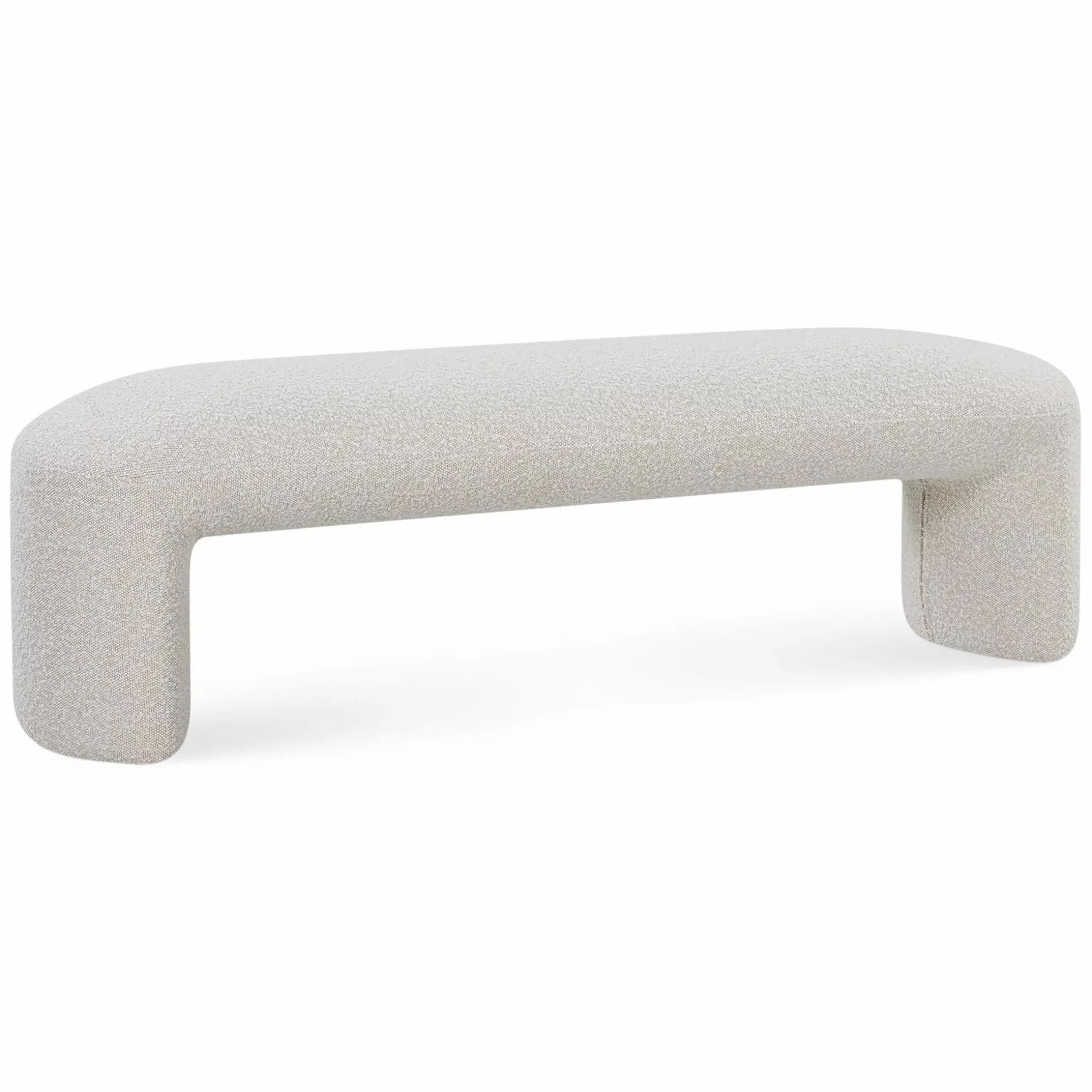 Shaun - Padded Bouclé Fabric Bench