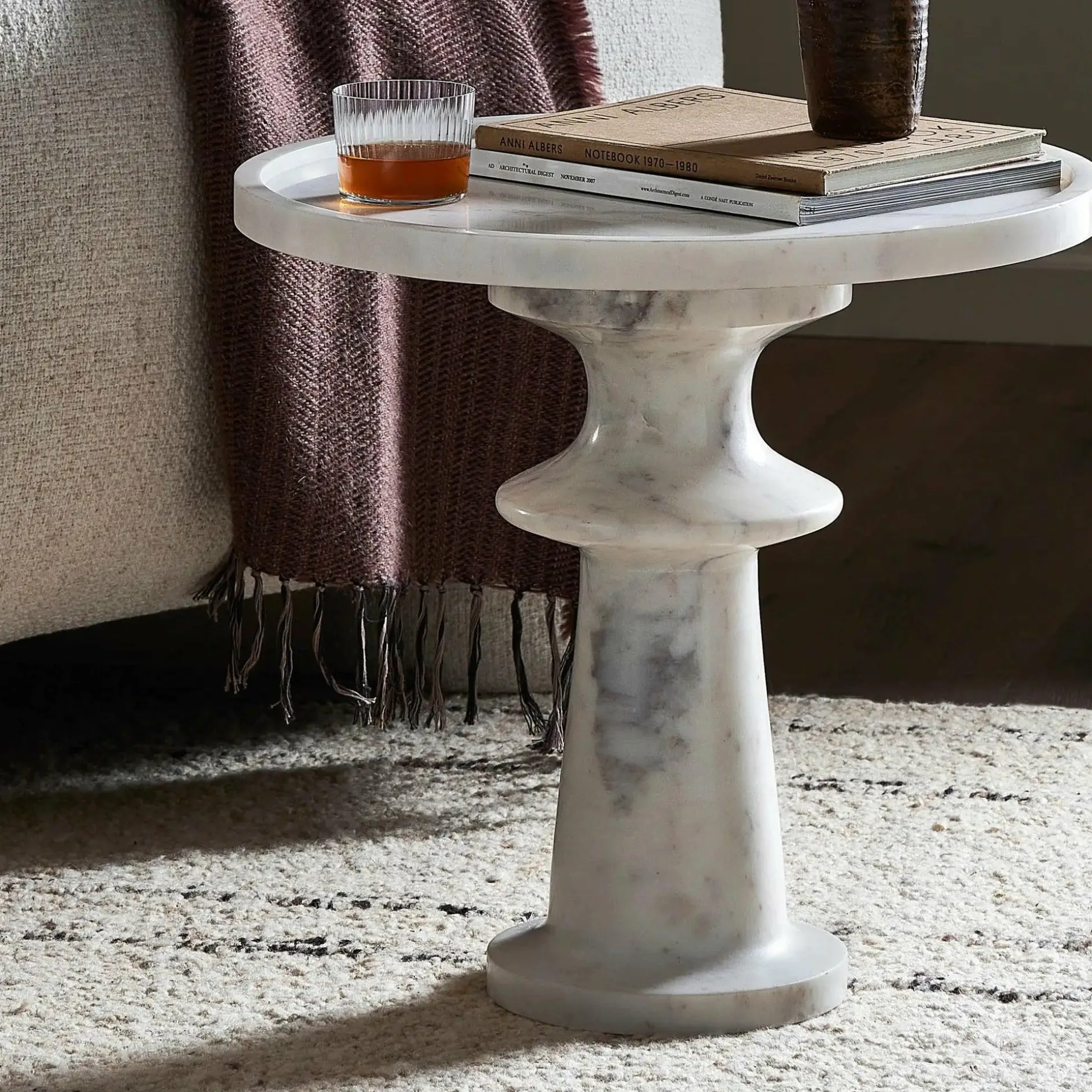 Skylar - Marble Side Table by Four Hands