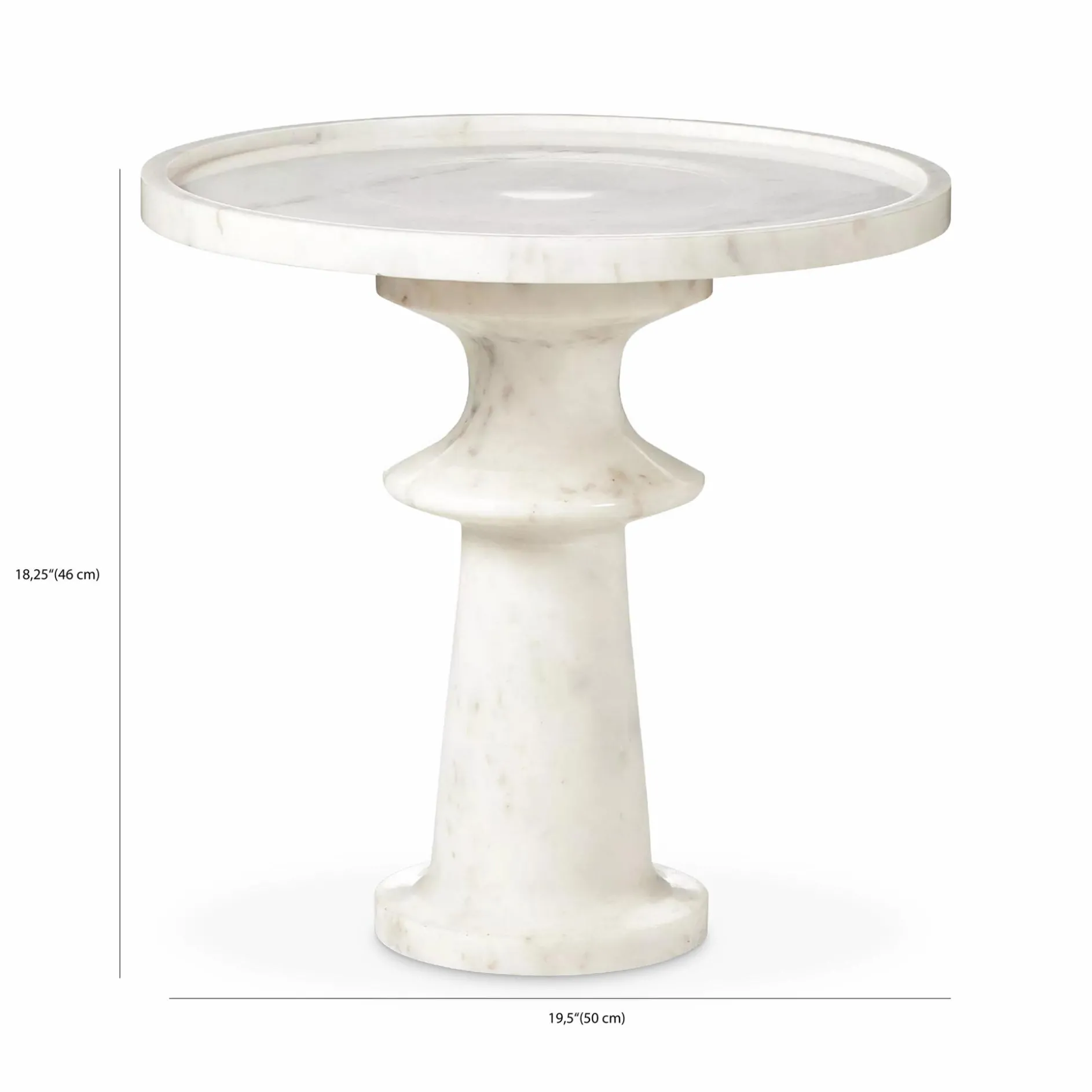 Skylar - Marble Side Table by Four Hands