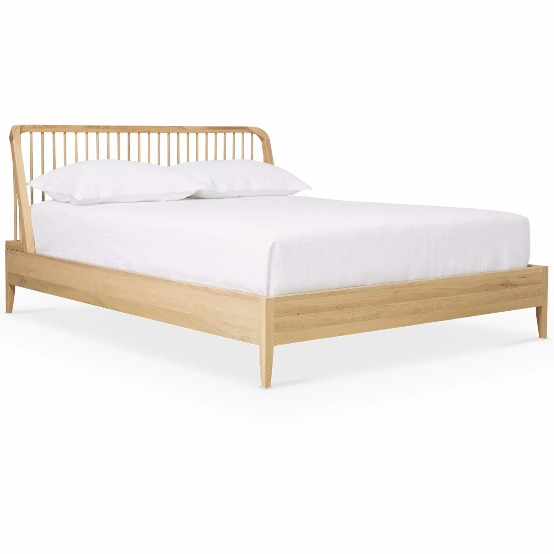 Spindle - Natural Oak Bed by Ethnicraft