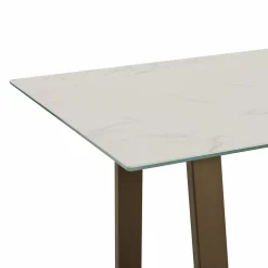 Spinoza - Raw Metal Top Dining Table