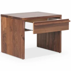 Step - Walnut Single-Drawer Bedside Table by Verbois