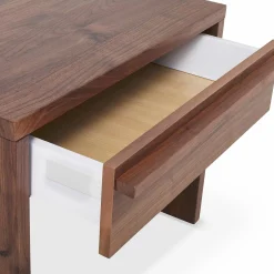 Step - Walnut Single-Drawer Bedside Table by Verbois