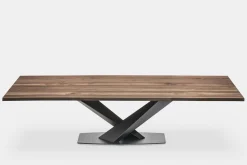 Stratos Wood - Solid Wood Top Dining Table by Cattelan Italia