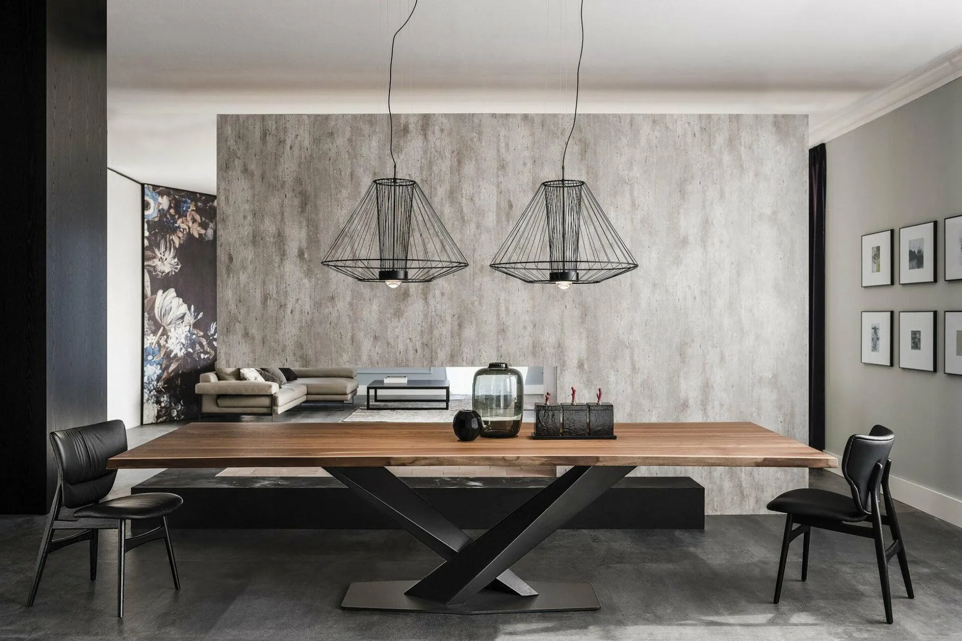 Stratos Wood - Solid Wood Top Dining Table by Cattelan Italia