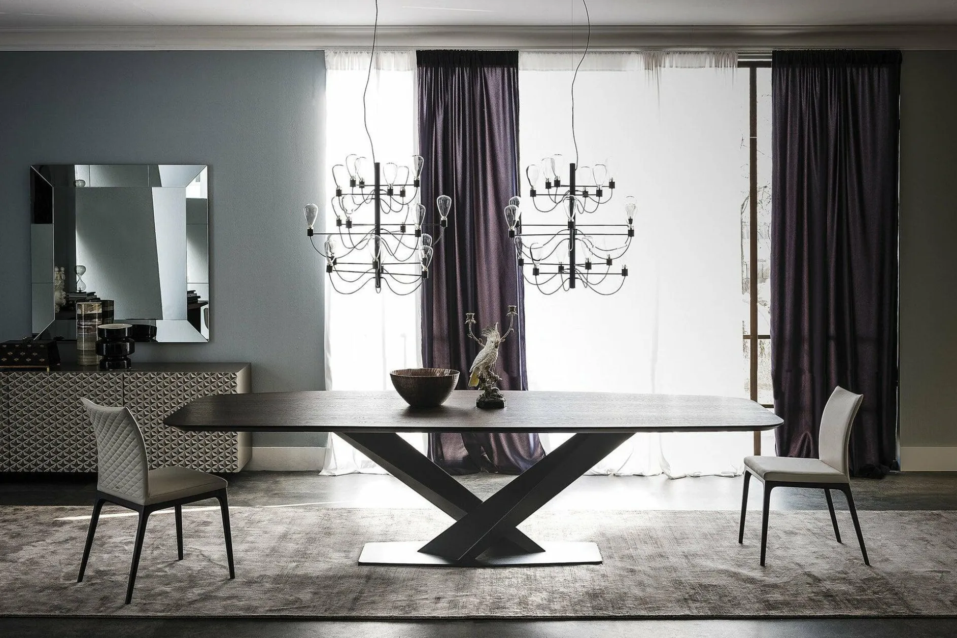Stratos Wood - Solid Wood Top Dining Table by Cattelan Italia