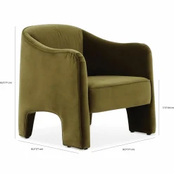 Sully - Cotton Velvet Armchair by Four Hands