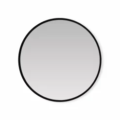 Sun - Round mirror with black frame