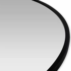 Sun - Round mirror with black frame