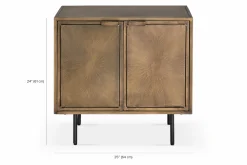 Sunburst - Antique Brass Nightstand