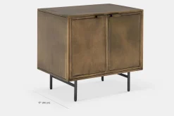 Sunburst - Antique Brass Nightstand