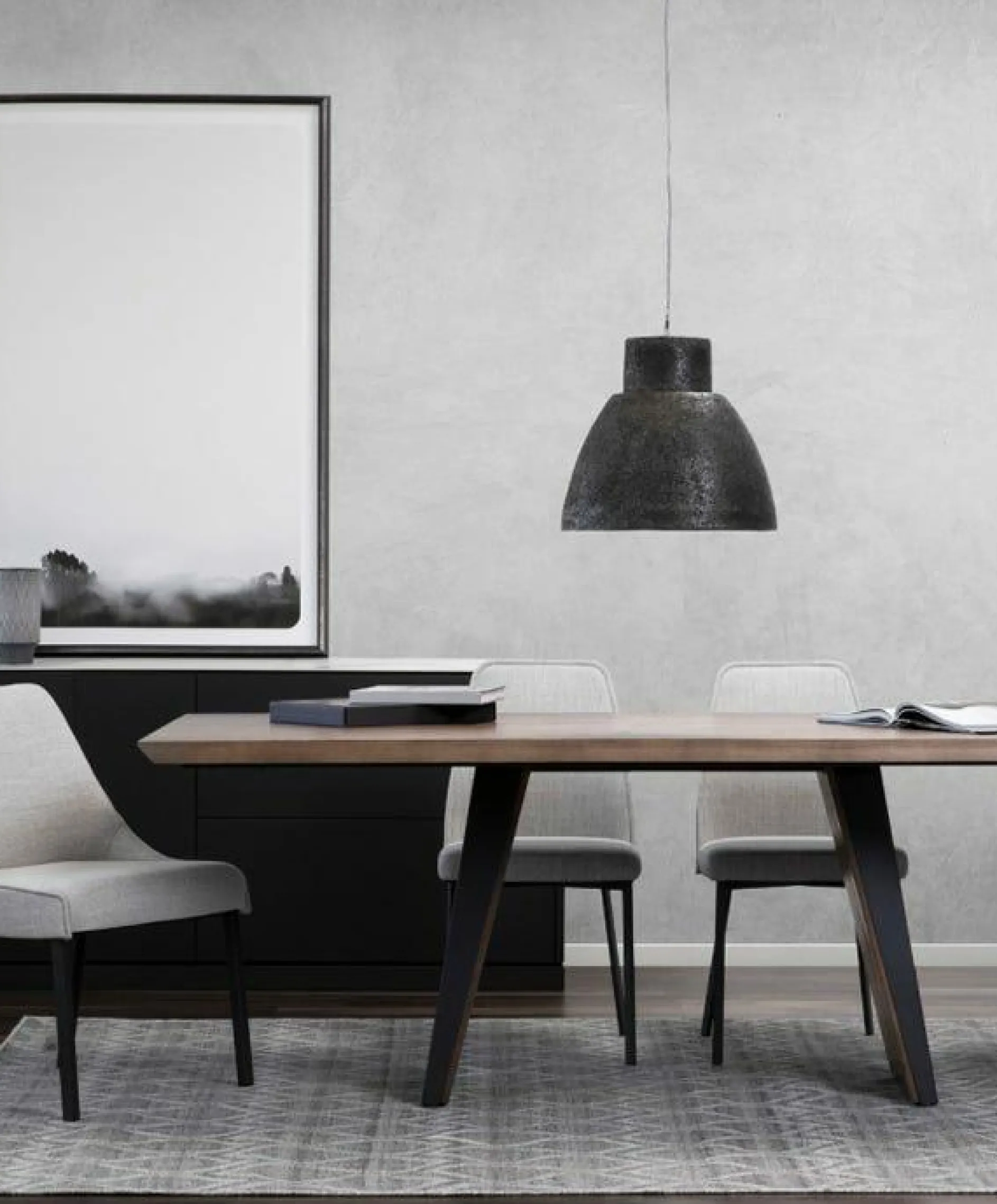 Timeless - Table with Wooden Top by Trica