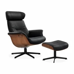 Timeout - Leather Recliner with Footrest by Conform