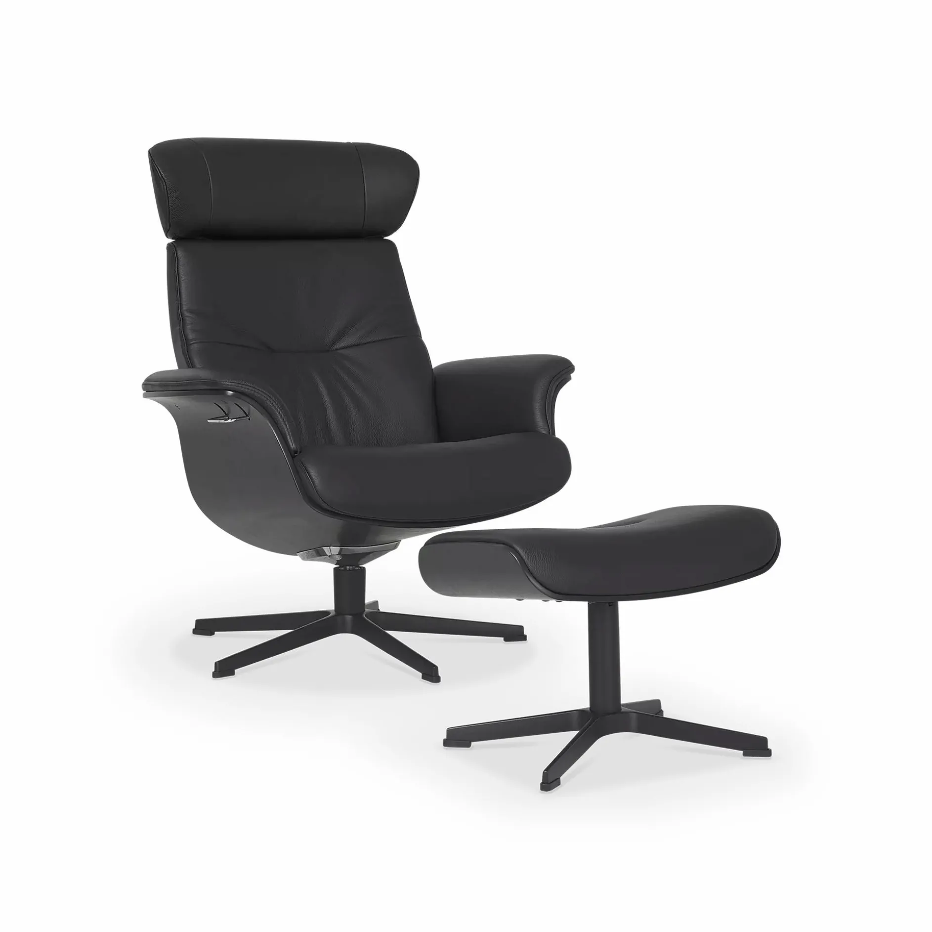 Timeout - Leather Recliner with Footrest by Conform