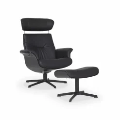 Timeout - Leather Recliner with Footrest by Conform