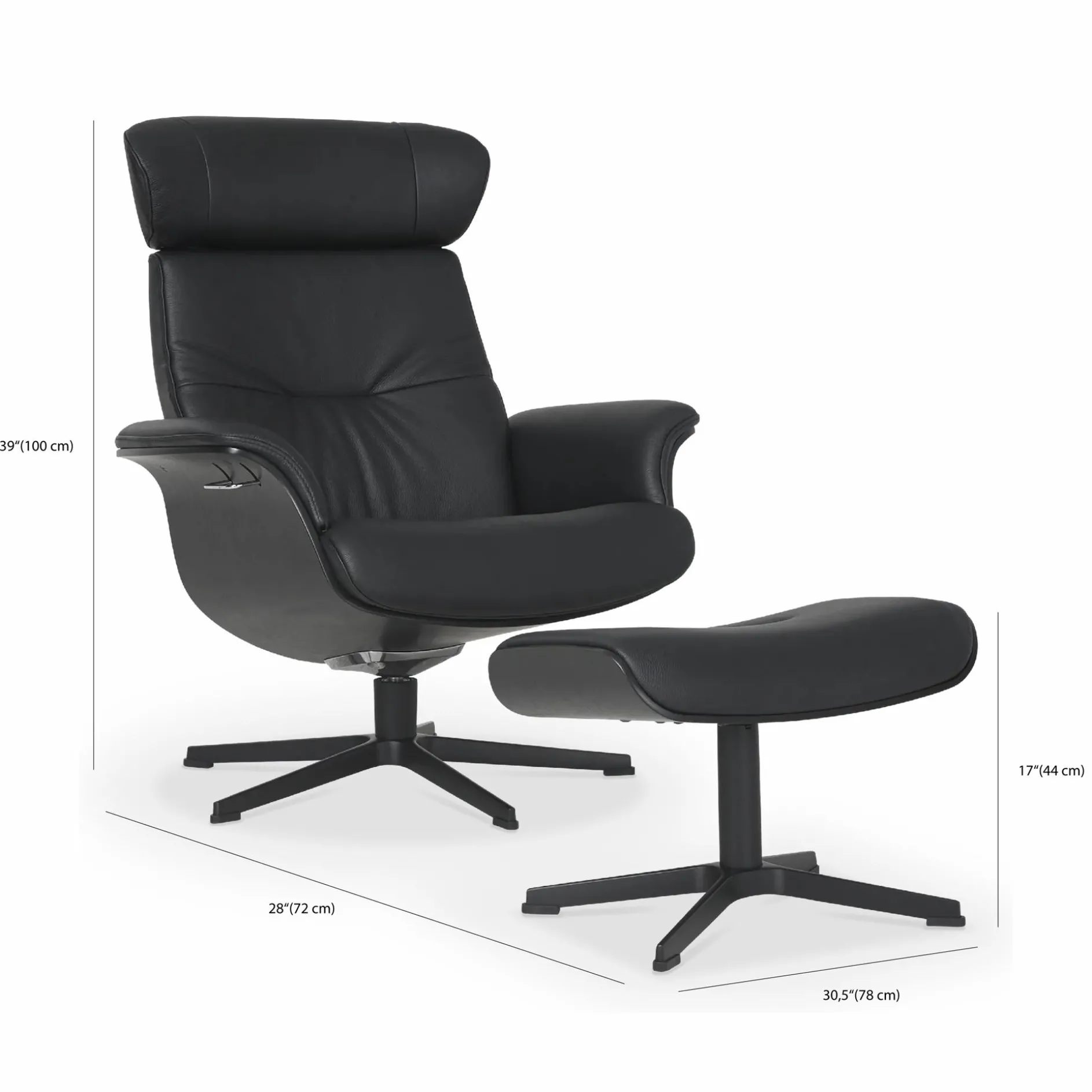 Timeout - Leather Recliner with Footrest by Conform