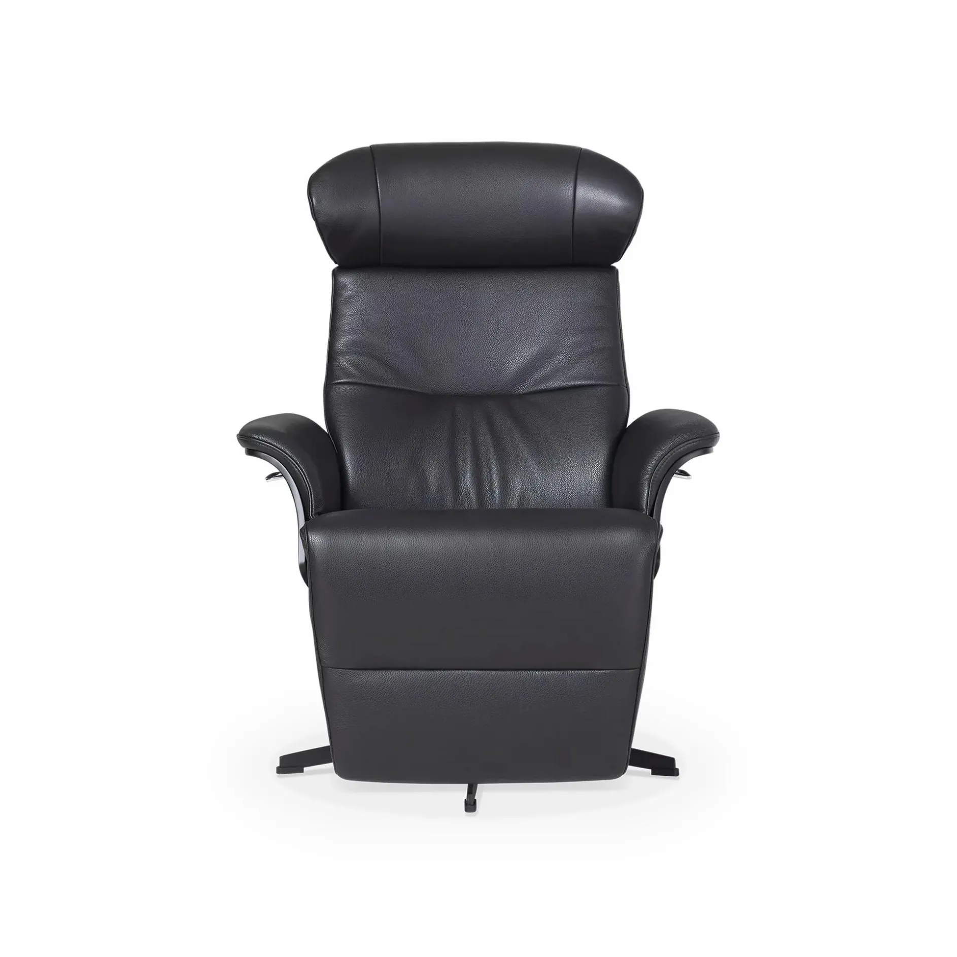 Timeout - Leather Reclining Armchair with Integrated Footrest by Conform